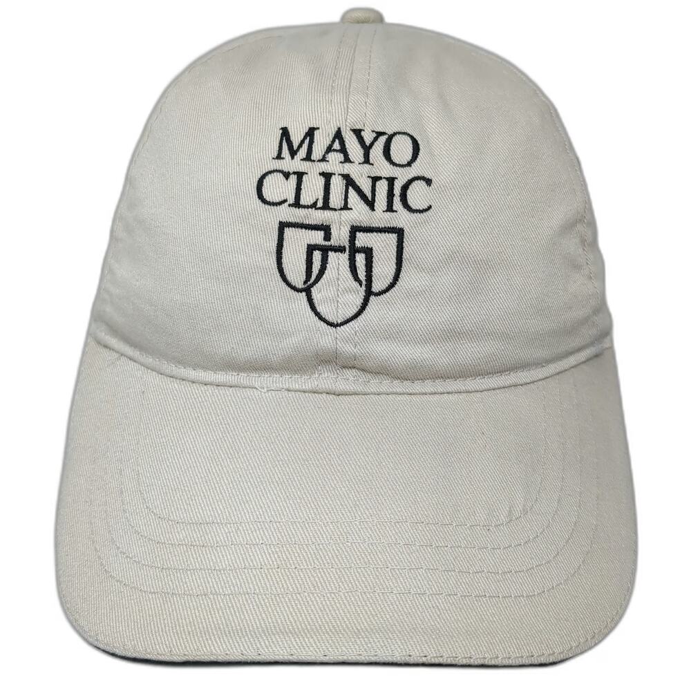 KC Caps Mayo Clinic Hat Beige One Size Baseball Cap Polyester Embroidered Logo